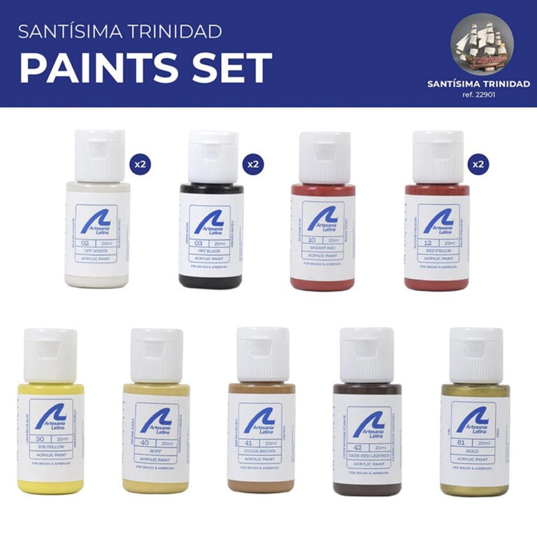 Artesania Latina Santisima Trinidad At Trafalgar Paint Set Of 12 For