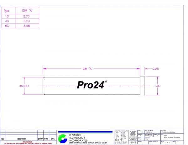 CTI Pro24 Hardware Dimensions