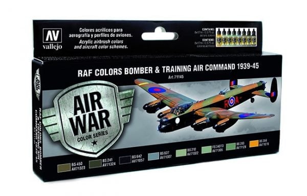 RAF Colors Bomber & Training Air Command 1939-1945 Paint Set by Vallejo 71145