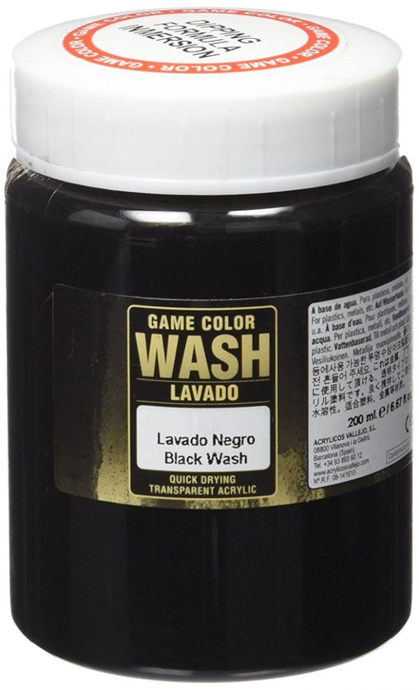 Vallejo Black Wash 73301 Dipping Formula 200ml