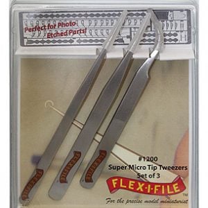 Flex-i-File Stainless Steel Tweezers Set of 3 FLX 1200