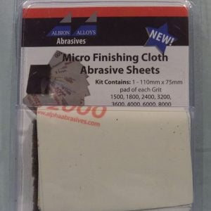 Alpha Abrasives Lot de 9 feuilles abrasives en tissu de finition micro 2050A