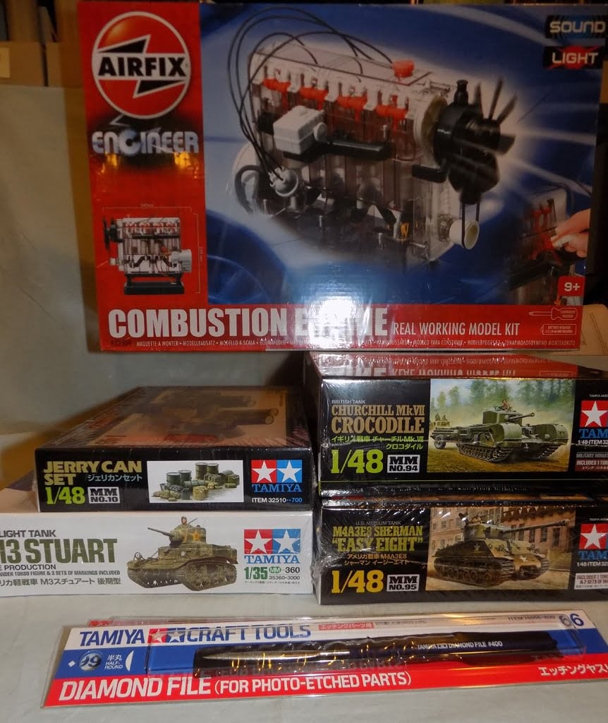 new Airfix and Tamiya kits tools at Sunward Hobbies