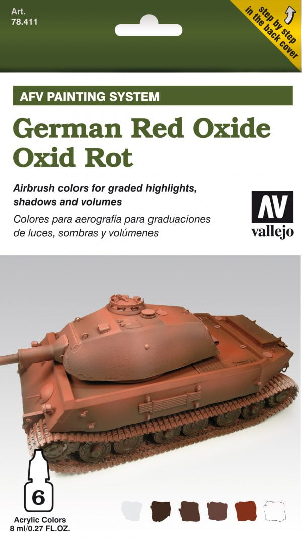 Vallejo AFV Painting System German Red Oxide Paint Set 78411