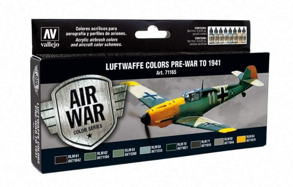 Vallejo Model Air Paint Set Luftwaffe Colours Pre-war to 1941 71165