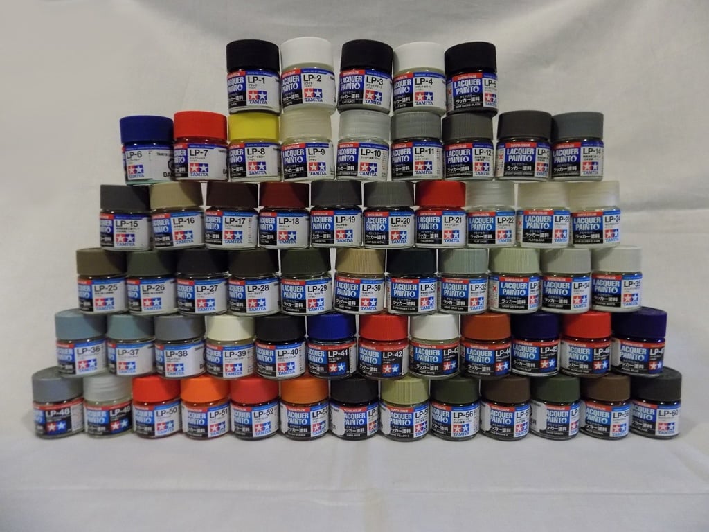 Complete Tamiya Flat Color Set 74 Bottles in All