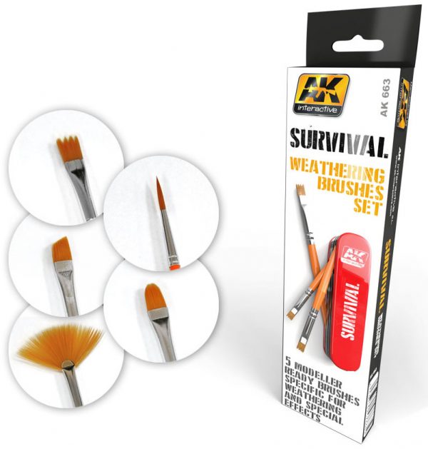 AK Interactive Survival Weathering Brush Set AKi 663