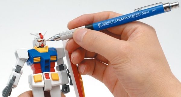 in use Mr Hobby Gundam Mechanical Pencil Sharp GP01