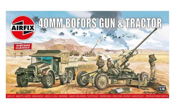 Pistolet et tracteur Airfix Bofors 40 mm à l'échelle 1/76 A02314V