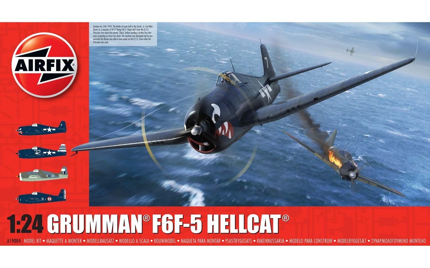 Airfix Grumman F6F-5 Hellcat 1/24 Scale 19004