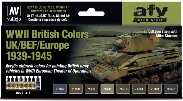 Vallejo WW II British Colors UK/BEF/Europe 1939-1945 Paint Set