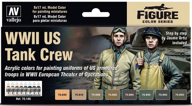 Vallejo Ww Ii Us Tank Crew Ii Paint Set 70186 • Canadas Largest