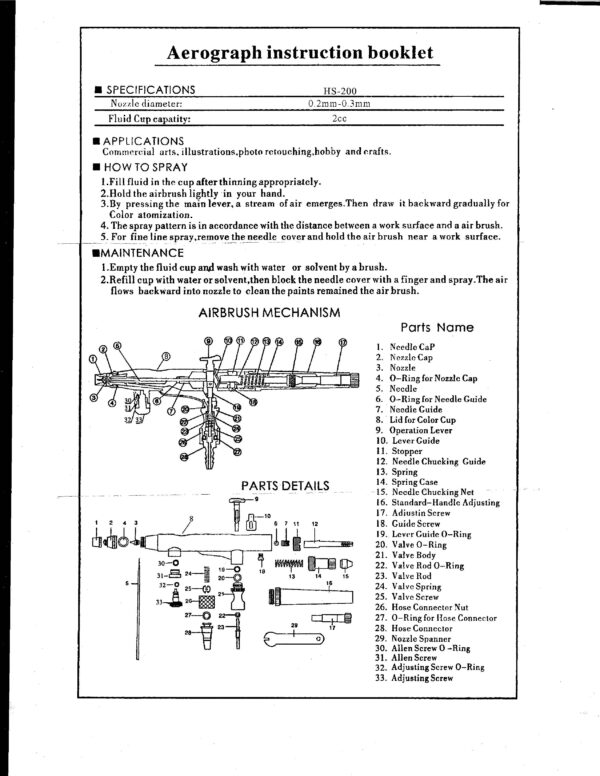 HS-200 Instructions