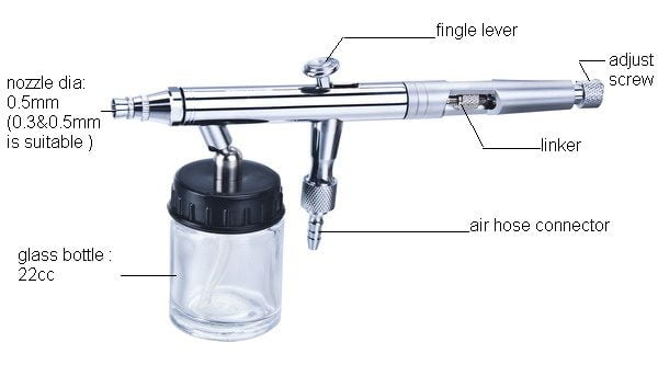 Vigiart HS-82 Dual Action Siphon Feed Airbrush details