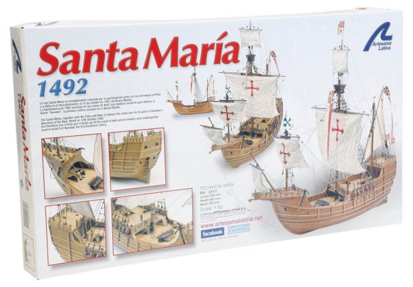 Kit de modèle Artesania Latina Santa Maria à l'échelle 1/65 22411