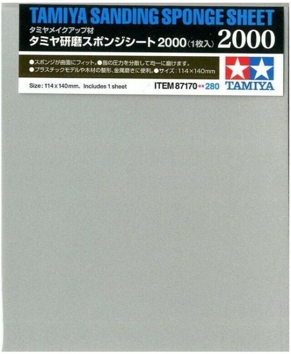 Tamiya Sanding Sponge Sheet 2000 Grit 87170