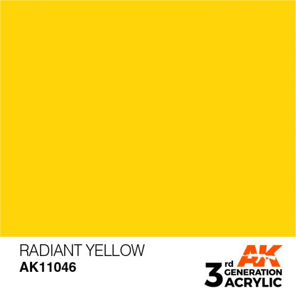 AK Interactive Acrylic Radiant Yellow Standard 11046