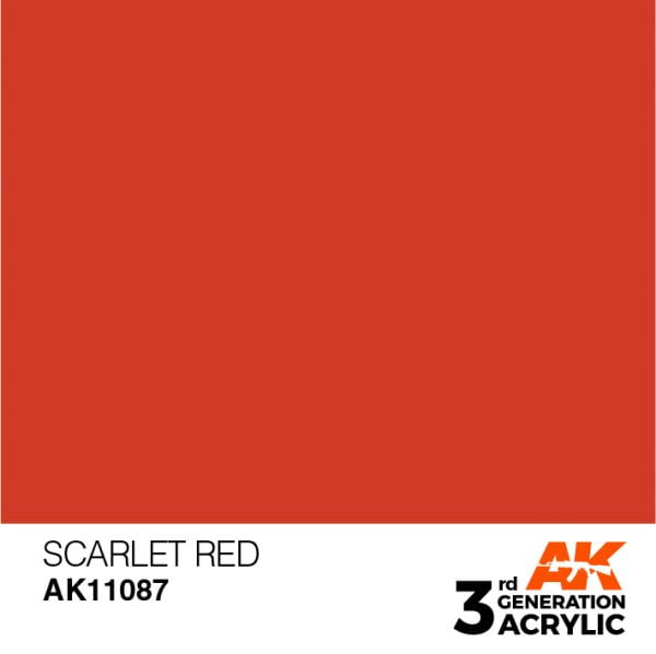 AK Interactive Acrylic Scarlet Red Standard 11087