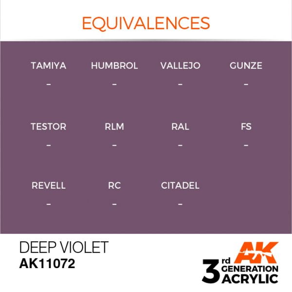 EQUIVALENCES AK Interactive Acrylic Deep Violet Intense 11072