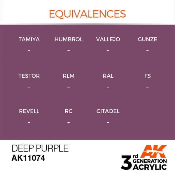 EQUIVALENCES AK Interactive Acrylic Deep Purple Intense 11074