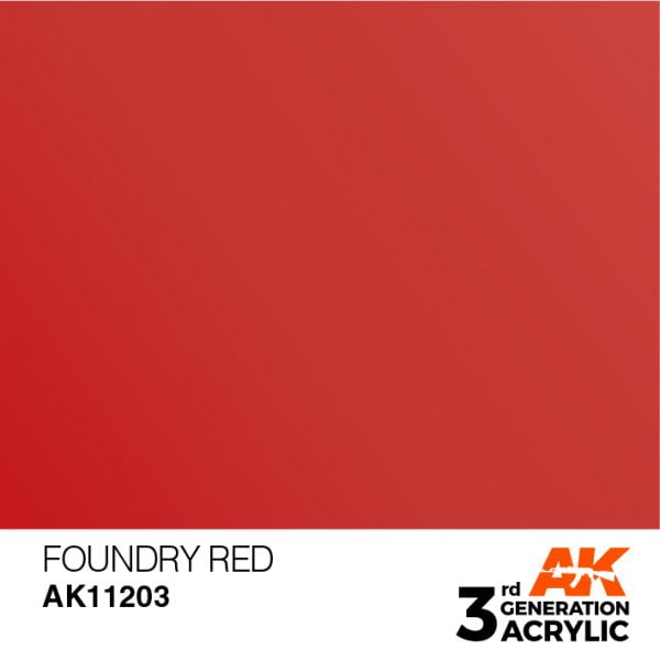 AK Interactive Acrylic Foundry Red Metallic 11203