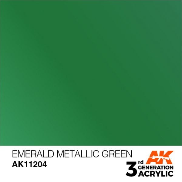 AK Interactive Acrylic Esmerald Green Metallic 11204