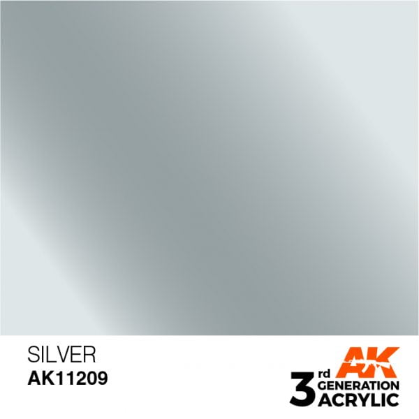 AK Interactive Acrylic Silver Metallic 11209