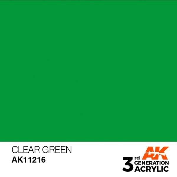 AK Interactive Acrylic Clear Green Standard 11216