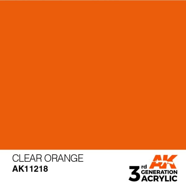 AK Interactive Acrylic Clear Orange Standard 11218