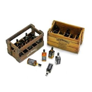 Doozy Wooden Boxes and Jack Daniels Bottles Kit 1/24 Scale