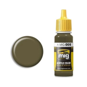 Ammo by Mig Jimenez RAL 7008 Graugrun Acrylic Paint AMIG0005 Swatch