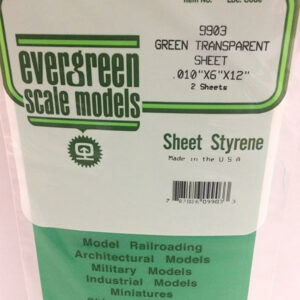 Evergreen 010 inch Thick Pack of 2 Green Polystyrene Sheet EVE 9903 Package