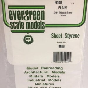 Evergreen 040 inch Thick Pack of 2 White Polystyrene Sheet EVE 9040 Package