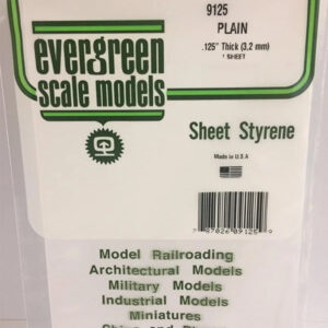 Evergreen 125 inch Thick Pack of 1 White Polystyrene Sheet EVE 9125 Package