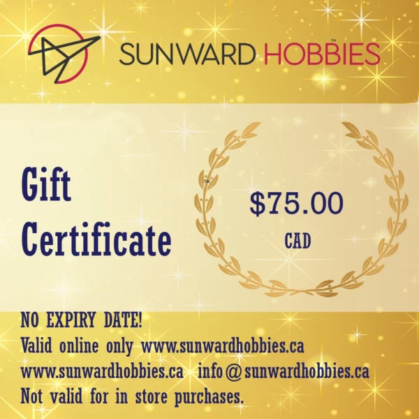 Sunward Hobbies Gift Card 75 CAD