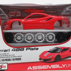 Maisto Ferrari 488 Pista Red Diecast Model Building Kit 1:24 Scale 39135