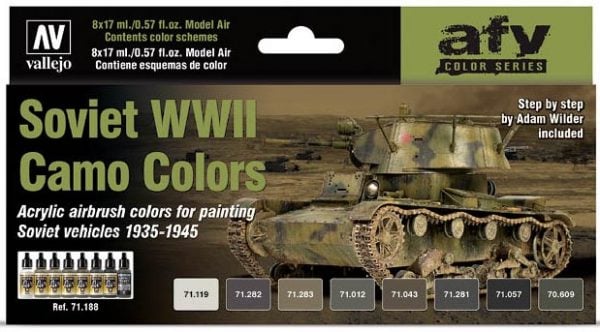 Vallejo Soviet WWII Camo Colors Paint set of 8 71188