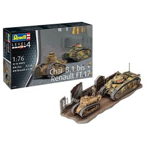 Revell Char B.1 bis + Renault FT.17 1/76 Scale 03278