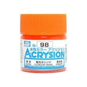 Mr Hobby Acrysion Fluorescent Orange Semi-Gloss Primary N98