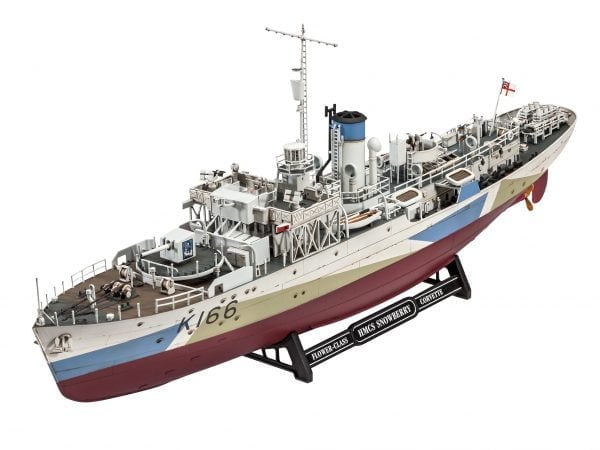 completed Revell HMCS Snowberry Flower Class Corvette 1:144 Scale RVG 05132