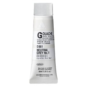 Holbein Acrylic Gouache Neutral Grey #1 20ml D161A