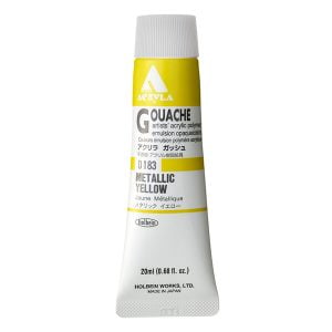 Holbein Acrylic Gouache Metallic Yellow 20ml D183C