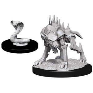 Wizkids D&D Nolzurs Marvelous Unpainted Miniatures Wave 14 Iron Cobra & Iron Defender 90243