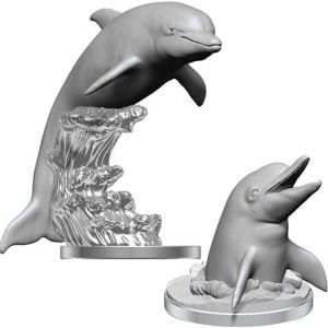 WizKids Pathfinder Deep Cuts Unpainted Miniatures Wave 14 Dolphins 90270