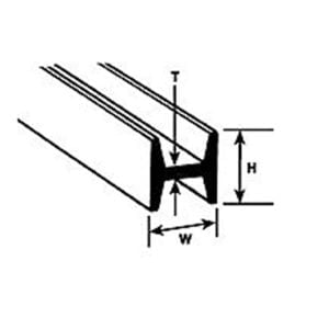 Plastruct 3/16" Styrene H Column 90545