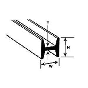 Plastruct 3/32" Styrene H Column 90542