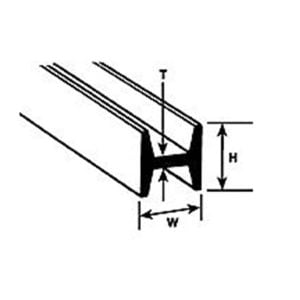 Plastruct 5/32" Styrene H Column 90544