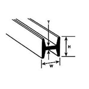 Plastruct 1/8" Styrene H Column 90543