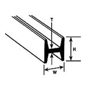 Plastruct 3/8" Styrene H Column 90548