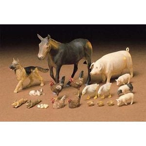 Tamiya Livestock Plastic Model Set 1:35 Scale 35128